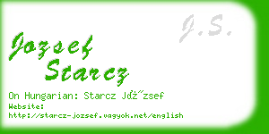 jozsef starcz business card